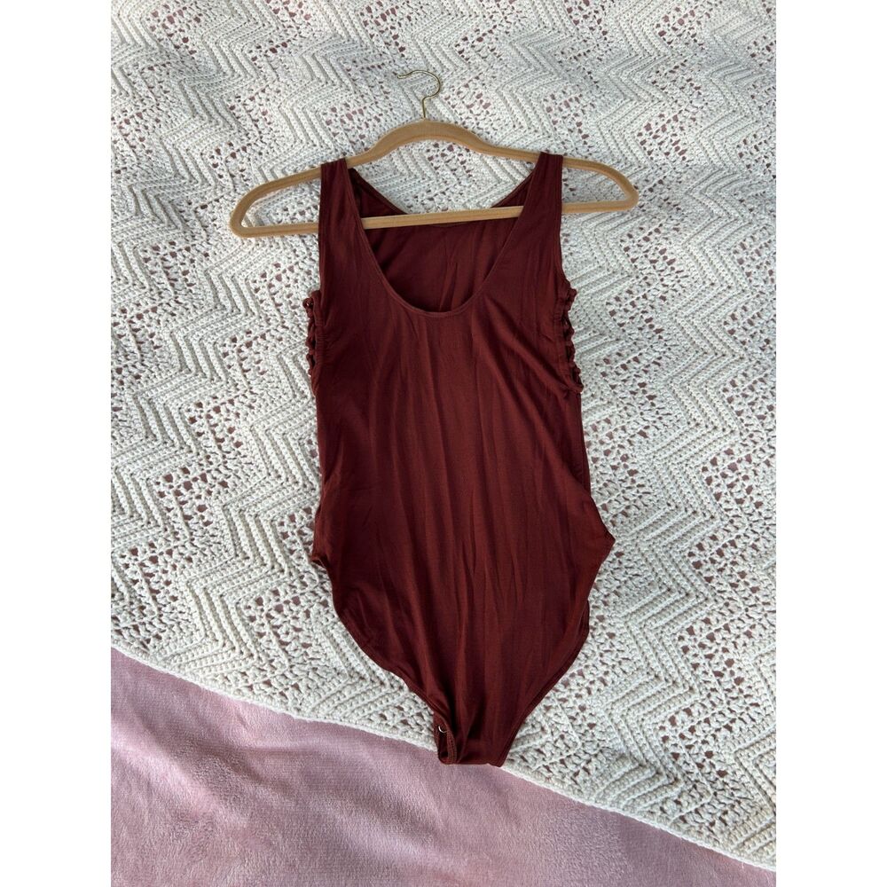 America Eagle AEO First Essentials Rust Orange Bodysuit NWT XS Festival Boho Hot